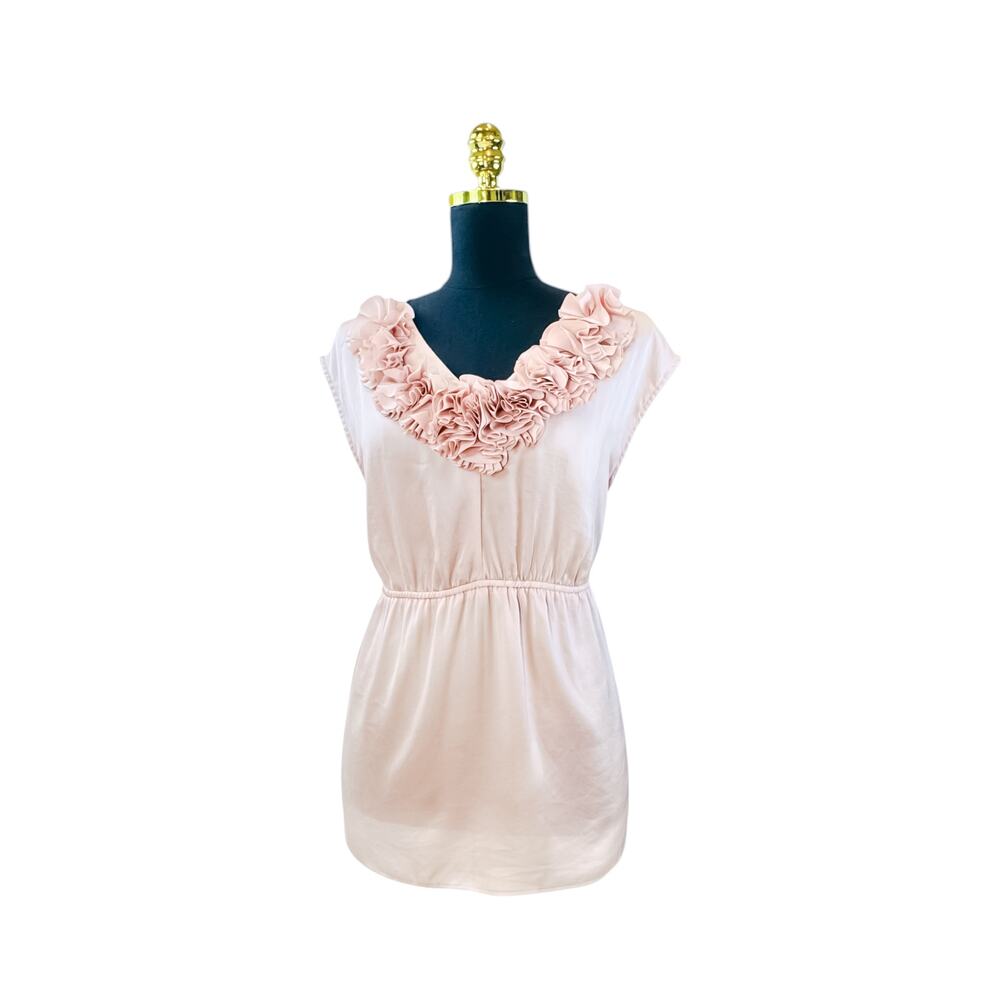 Elle Rose V-Neck Blush Blouse - Size XL